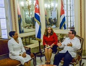 CUBA-LA HABANA-RECIBE BRUNO RODRÍGUEZ A LA SECRETARIA GENERAL DE LA ASOCIACIÓN DE ESTADOS DEL CARIBE